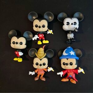 Disney Mickey Mouse Funko Pops x5